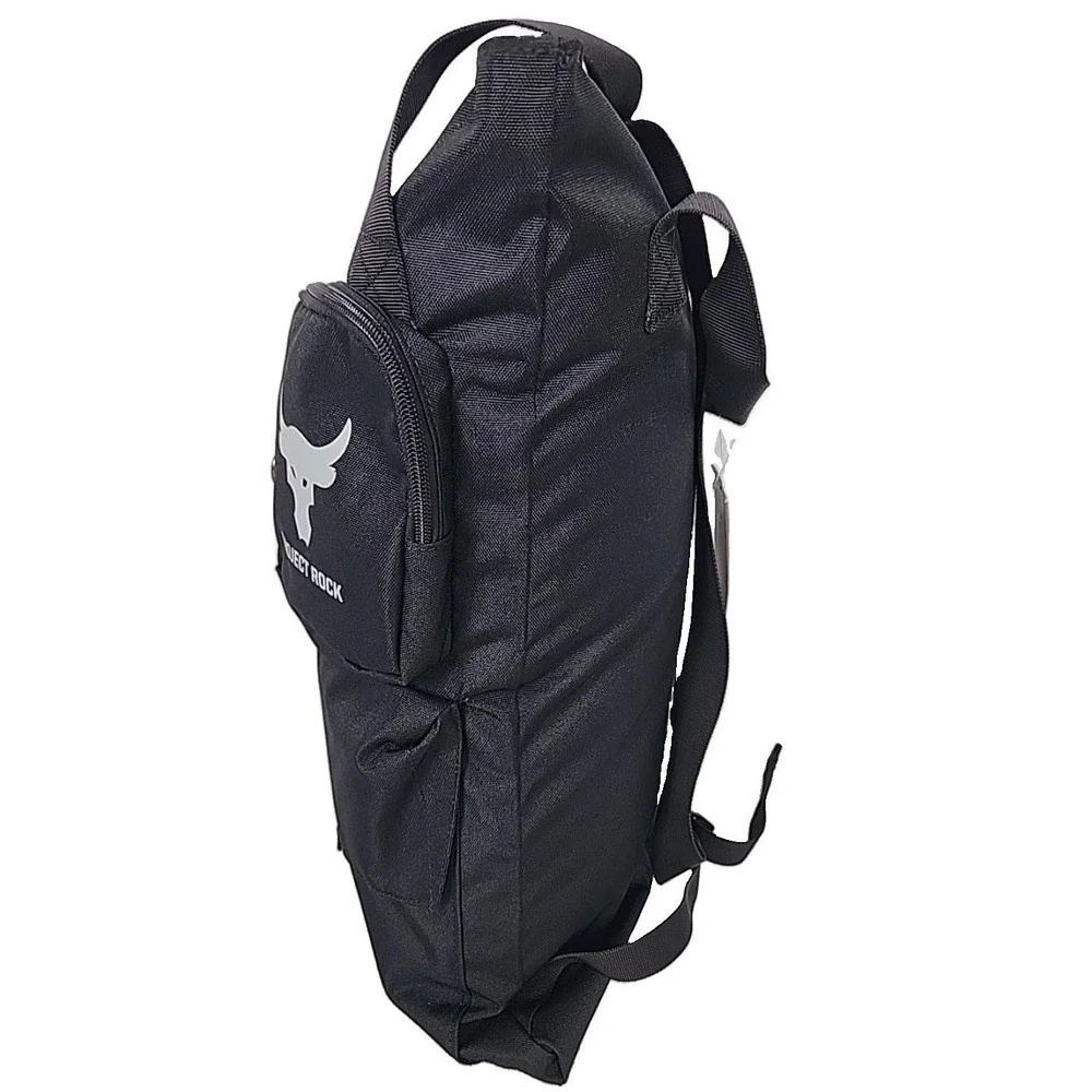 Under Armour x Project Rock Gym Sack Backpack Bag Black/Mod Grey 1381925 001 New